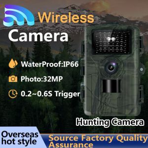 Kameror WiFi Hunting Trail Camera Phone App 32MP 1080P Wild Camera Waterproof Motion Activated Photo Video Trap for Hunting Surveillance