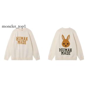 Men's Hoodie Sweater Knit Pullovers Men Women Printed Dog Green Duck Head Human Made Hoodie Sweater Knit Sweater Winter Clothes Casual Oversized Sweaters 5925