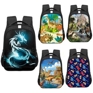 Bolsas de cartoon Dinosaur School Salps para meninas garotos Backpack Children Dragon Book Bag Schous School School Orthopedic Student Backpacks