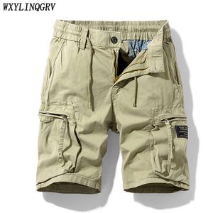 Man Shorts Summer Brand New Casual Vintage Classic Pockets Breeches Cargo Men Fashion Cotton Solid Color Breathable Men's Shorts Running B