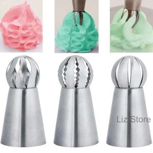 Icing Tool Cake 3pcs/set Nozzles Russian Piping Tips Lace Mold Pastry Cakes Decorating Stainless Steel Kitchen Baking Tools TH1278 s s