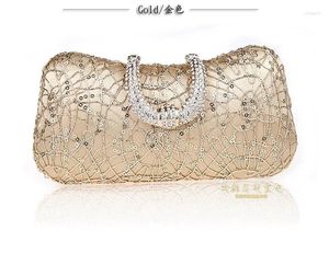 Akşam çantaları 2024 Tasarım Kadınlar El yapımı boncuklu elmas kavramaları parti/akşam yemeği çantası WY204