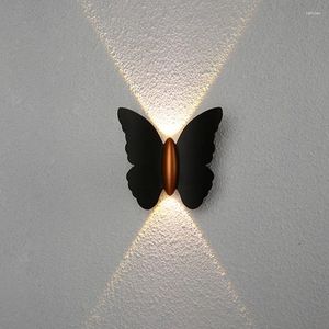 Wall Lamp Indoor And Outdoor Dual-use Simple Creative Up Down Luminous Butterfly 6W Waterproof