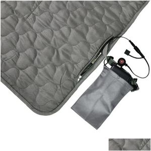 Outdoor Pads Mat 5Zones Electric Blanket 198X61 Thermostat Tent Single Slee Bag Heating Pad Cam Usb Powered Blankets Drop Delivery Spo Dht3N