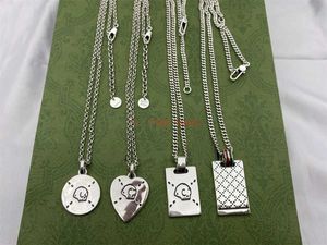 Ожерелья 2022 Винтажный стерлинг Sliver Women Men Men Skeleton Collese Streatwear Streatwear Chain Chain Choker Designer Jewelry G