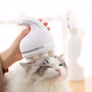 Grooming Electric Cat Head Massager Dog Pet Massage Machine Vibrating Scalp Charging Kneading Health Care Cat Comb Supplies Accessories