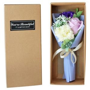 Decorative Flowers Soap Rose Bouquet Artificial With Pack Bag Hand Holding Flower For Friends Wedding Home Decorations Party Guests Gifts