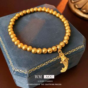 geomancy accessory New Chinese Style Sand Gold Beading for Wealth, Koi Bracelet, China-chic Temperament, Design Sense, Light , High-level Hand Jewelry, Female