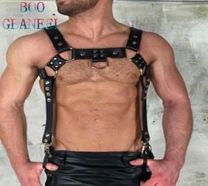 PUBG Harness Faux Leather Harness Men bdsm Bondage Gay Arnes Hombre Adjustable Buckles Body Chest Belt Boogeaneel6572606