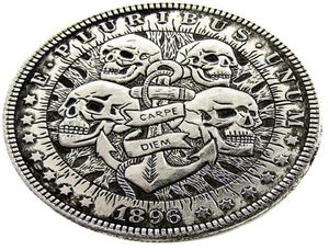 HB24 Hobo Morgan Dollar Skull Zombie szkielet kopia monety mosiężne ozdoby rzemieślnicze Akcesoria dekoracyjne 4153063