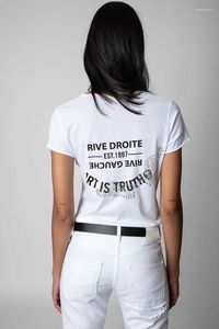 Women's T Shirts Cotton T-Shirt Summer Short Sleeve U Neck Letter Printed Rhinestone Wing Tees 2024 Fashion Casual Tops