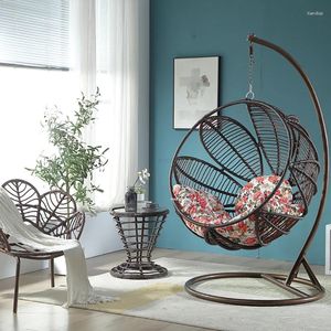 Mobili da campo fiore oscillazioni all'aperto salone rattan casa swing indoor swing nordic cradle cradle giardino sedia a sospensione