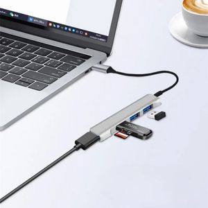 2024 USB/C HUB 3.0 TYPE-C 3.1 4ポートマルチスプリッターアダプターOTG USB for MacBook Pro 13 15 Air M1 Pro for Huawei PC Accessories For Type-Cハブ