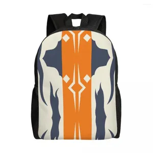 Mochila Fulcrum Ahsoka Tano Mochilas Meninas Meninas Sci Fi Wars Show de TV para faculdade Bolsas de viagem Mulheres Menino Menino Fits de 15 polegadas Laptop de 15 polegadas