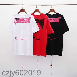 2024 Luxurys Luxurys Offs Abbigliamento camicia da uomo e donne tops per tees sciolte man Cash Street Graffiti Seltshirtoff Mens T-shirts Offs Tops