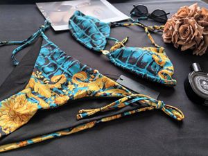 Designer Bikinis Womens Swimsuit Sexy Bikinis Bikinis Bikinis Bikinis Bikinis Bikinis Bikinis Krokodilabdruck Liegestütze Bikinis Frauen Bikini Set sexy Badeanzug Schnürbad Gold Druck