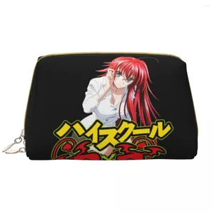 Сумки для хранения Acken Sexy Girl Dxd High School Classic Cosmetic Bag Женщины Kawaii крупные макияж Туалубцы для красоты