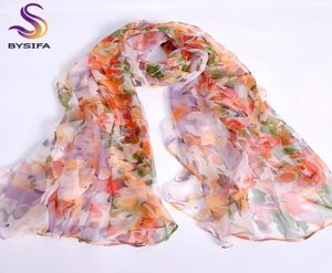 Pink Orange Silk Scarf New Design Long Kvinnliga halsdukar tryckt 170105CM Spring Autumn Fashion Accessories Women Silk Scarf 2010264947052