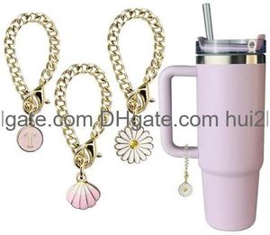 Other Drinkware Letter Charm Accessories For 40Oz Cup Initial Name Id Personalized Handle Tumbler Wll2204 Drop Delivery Home Garden Dhutr
