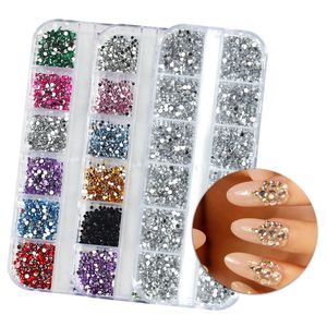 3000pcs a box nail art back piatto cristallo 15mm 20mm diamanti punta di manicure strass decorazione 3d 240418