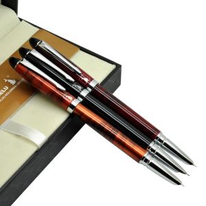 Pens MMS KAIGELU 360 Fountain Iridium Sign Pen Classic Style Colorful Silver Clip Extra Fine Nib Writing Fashion Business Gift