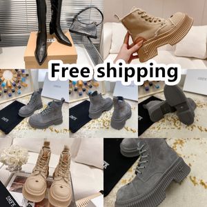 Designer Boots popular Trendy Women Short Booties Ankle Boot Luxury Soles Womens Party Thick Heel size 35-40 Chunky SMFK GAI