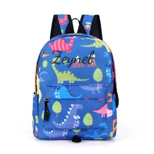 Rucksäcke Personalisierte Stickerykids -Rucksack mit Sicherheitsleine Dinosaurier Antilost Children Kleinkind -Rucksack für Jungen Mädchen Custom Name