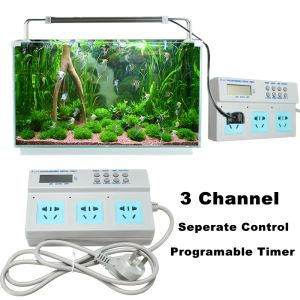 Accessories Professional 3 In 1 LCD Digital Socket Timer Fish Tank Device Automatic Time Control for Aquarium Light Heater Filter Water Pump