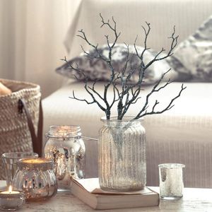 Decorative Flowers 2 Pcs Artificial Tree Branch Home Table Decorations Vintage Wedding Hand Made Cafe Ornament Fake Accessory Plastic Dry