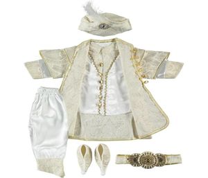 Kleidungssets Baby Mawlid Kleidung traditionelle osmanische Beschneidung Kostüme Prinz Junge Kaftan mit Spitzenkostüm Islamische Babyc8198317