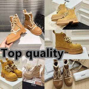 Designer Boots popular Trendy Women Short Booties Ankle Boot Luxury Soles Womens Thick Heel size 35-40 Chunky hiking SMFK GAI