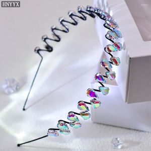 Haarklammern Hnyyx Glitzer Strass Stirnband Mode schmale Accessoires Wellige Stücke täglich Kopfwege Party Schmuck A135