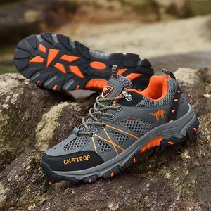 Neue Herrendesignerschuhe atmungsaktive Mesh Schuhe Outdoor Sport Mountaineering Schuhe Weiche Sohle Anti-Slip-Kleidung resistente Wanderschuhe Mesh Touring Schuhe 39-44