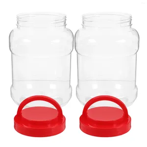 Förvaringsflaskor Plastbehållare för kläder Transparent Tank Candy Jar Food Canister