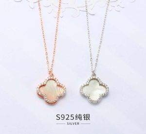 necklace Sterling Silver Necklace Clover niche design advanced necklace2058115