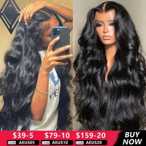 Body Wave Lace Front Wig 13x4 30 32 Inch Transparent Lace Frontal Wig 4x4 Closure Wig Wet And Wavy Human Hair Lace Frontal Wig 240409