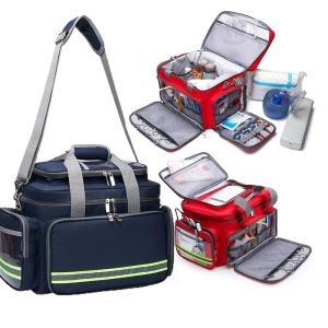 Väskor Empti First Aid Kit kylskåp Väska Vattentät multifunktion Reflekterande Messenger Bag Family Travel Emergency Medical Väskor