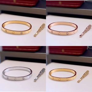 Gold Brand Briver Designer Fashion Casal Cuff para mulheres de alta qualidade 316L Jóias de pulseira de aço inoxidável CWCR