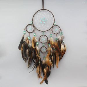 Estatuetas decorativas Wuhuan Dream Catcher Decoração em casa Decoração Decoração Decoração de penas de vento Pingente Pingente Gift Sala Estética Decoração Parede