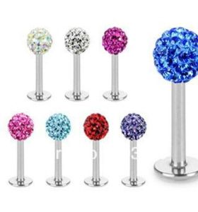 Anelli per la lingua piercing Labret Labret Labbro anelli Womens Labret Stud Bars Body Piercing Gioielli 30PCSlot8320396