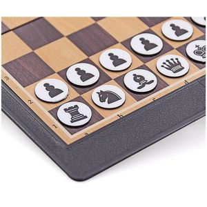Plånböcker mini ultratin magnetiska schackuppsättning plånbok utseende bärbar vikbar schackbräde brädspel rese party barn present schackspel