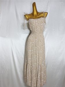 Casual Dresses Feicheng Women's Clothing Fashion Elegant Slim-Fit Sexig figur Smickrande bomullsband klänning 148