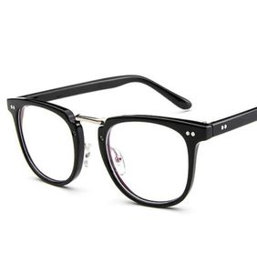 ファッションスクエアメガネフレームメン2022高品質の処方目眼光学リベット眼鏡フレームレトロ女性スペクタクルアイウェア9661312