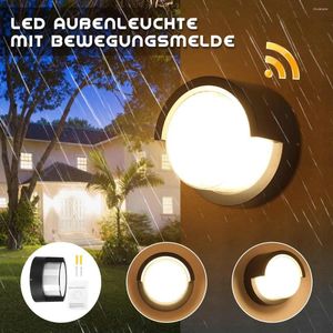 Wall Lamp Big Sales 85-265V 12W LED Light Waterproof Human Body Induction Walkway Outdoor Garden Porch Lights Balcony