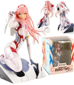 Anime figur älskling i Franxx -figuren vita kläder flickor pvc actionfigurer leksak samlarobjekt modell7982192