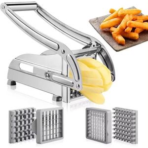 Grönsakslipare rostfritt stål potatischips maker kött chopper pommes frites skivare skärmaskin potatisskärare blad