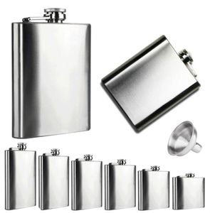 Boom Moda 6 Tamanhos 4oz10oz O aço inoxidável Bolso Hip Flask Retro Whisky Flask Liquor Treff com funil em vovotrade3596753