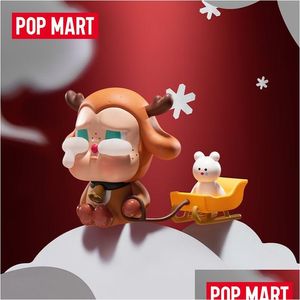 Blind Box Crybaby Yalnız Noel Serisi Gizem Tahmin Tahmini Toys Bebeği Sevimli Figür Masaüstü Süsler Koleksiyonu Hediye 230812 Bırak Deli Dhlje