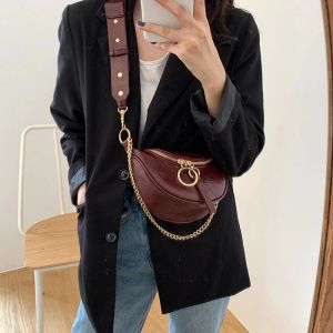 Kovalar vintage kaliteli deri zincir crossbody çanta kadınlar küçük omuz messenger çanta bayan bel çantası kadın rahat çanta ve çantalar