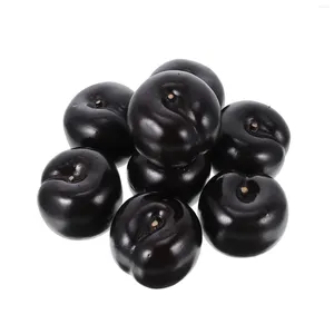 Party Decoration 8 Pcs Simulated Black Blin Fake Plum Models Fruits Restaurant Display High Density Foam Simulation Decor